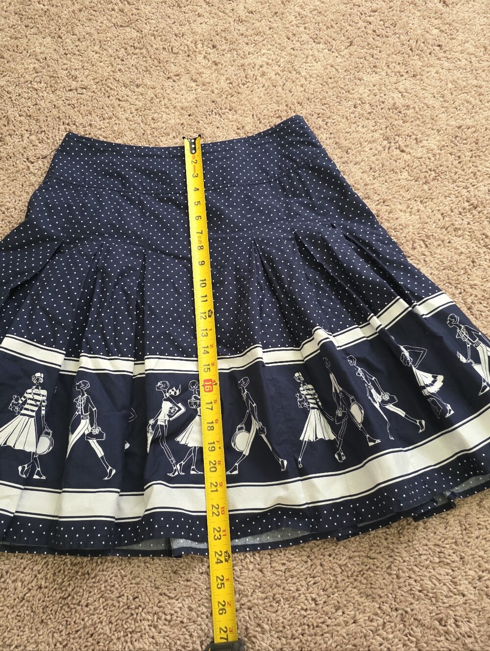 Vintage Liz Claiborne Flare Pleated Skirt Over Knee Womens 8 Preppy Female Chic - Picture 7 of 8